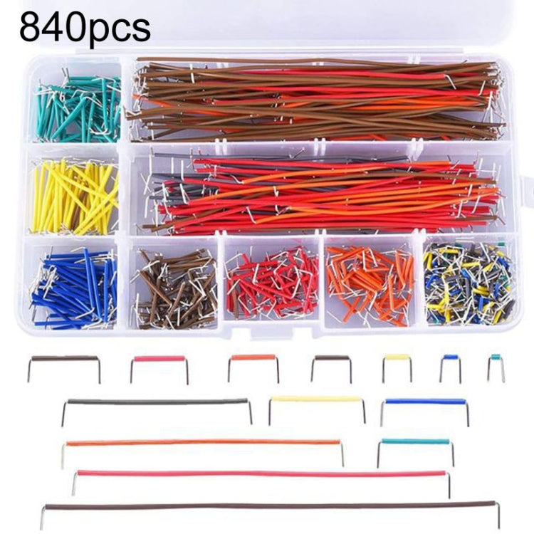 Cable de puente de 14 longitudes Kit de cable de puente de placa de pruebas sin soldadura en forma de U, 840 PCS, 560 PCS, 140 PCS