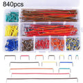 Cable de puente de 14 longitudes Kit de cable de puente de placa de pruebas sin soldadura en forma de U, 840 PCS, 560 PCS, 140 PCS
