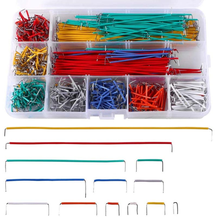 Cable de puente de 14 longitudes Kit de cable de puente de placa de pruebas sin soldadura en forma de U, 840 PCS, 560 PCS, 140 PCS