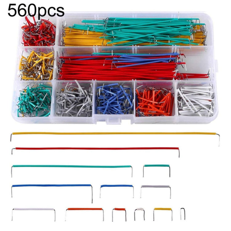 Cable de puente de 14 longitudes Kit de cable de puente de placa de pruebas sin soldadura en forma de U, 840 PCS, 560 PCS, 140 PCS
