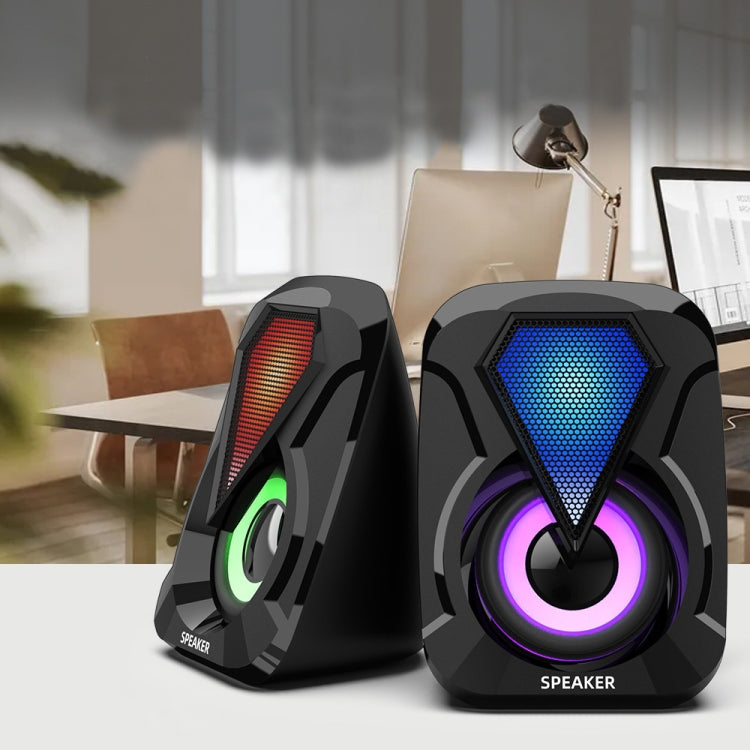 Altavoz de computadora con cable USB Audio de juego de escritorio para el hogar, 1053