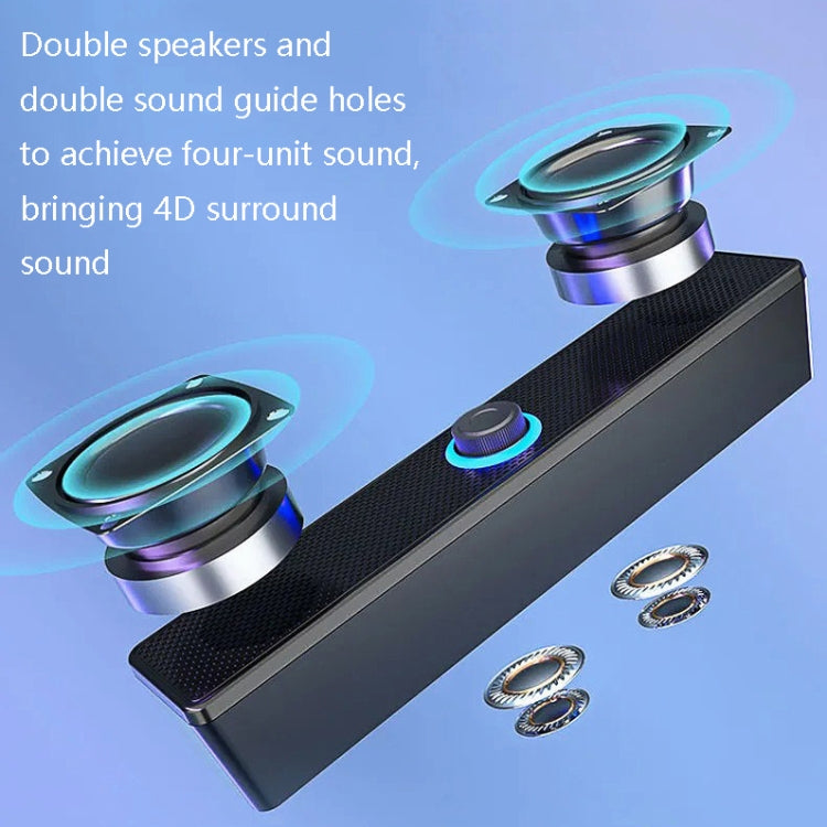 LeerFel Computadora larga Altavoz con cable Computadora de bienestar pesado Audio multimedia, 350TS (with Blueteeth), 350T (without Bluetooth)