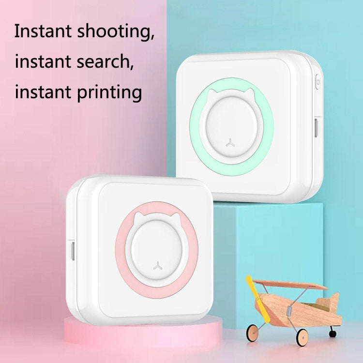 Práctica Mini impresora de bolsillo Estudiante Pregunta incorrecta Térmica Bluetooth Teléfono móvil Foto Datos Nota Impresora, Blue, Pink