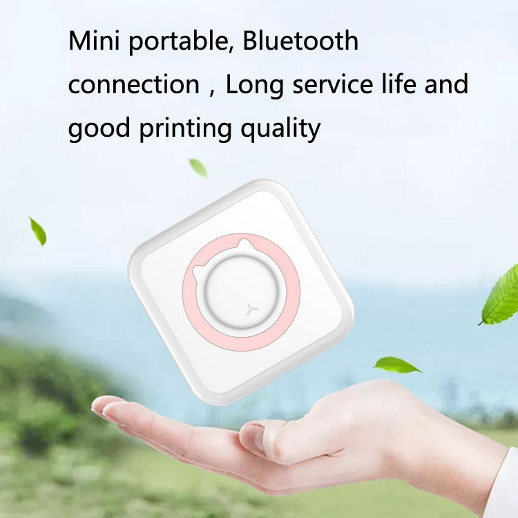 Práctica Mini impresora de bolsillo Estudiante Pregunta incorrecta Térmica Bluetooth Teléfono móvil Foto Datos Nota Impresora, Blue, Pink