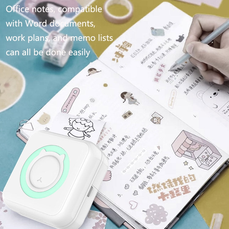 Práctica Mini impresora de bolsillo Estudiante Pregunta incorrecta Térmica Bluetooth Teléfono móvil Foto Datos Nota Impresora, Blue, Pink