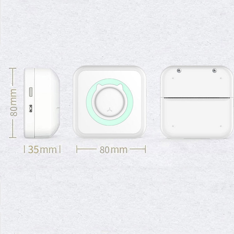 Práctica Mini impresora de bolsillo Estudiante Pregunta incorrecta Térmica Bluetooth Teléfono móvil Foto Datos Nota Impresora, Blue, Pink