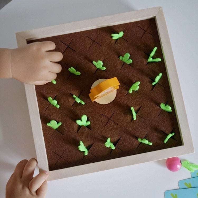 Juego de mesa de ajedrez con memoria de zanahoria para niños, iluminación de madera, juguetes educativos para edades tempranas, Pulling Carrot Memory Chess