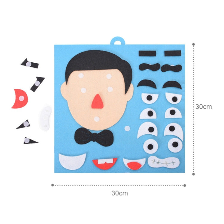 DIY juguetes de rompecabezas de emociones, pegatinas creativas de expresión Facial no tejidas, juguetes educativos de aprendizaje para niños