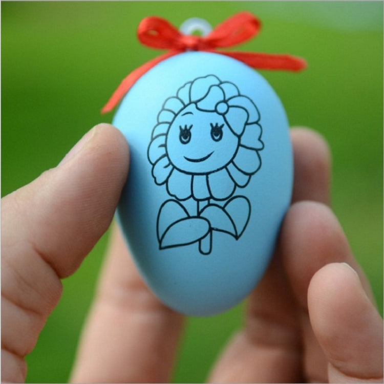 4 PCS Huevos de Pascua pintados a mano con dibujos animados Juguetes educativos para niños, Patrón aleatorio y color, 4 PCS Painted Easter Eggs