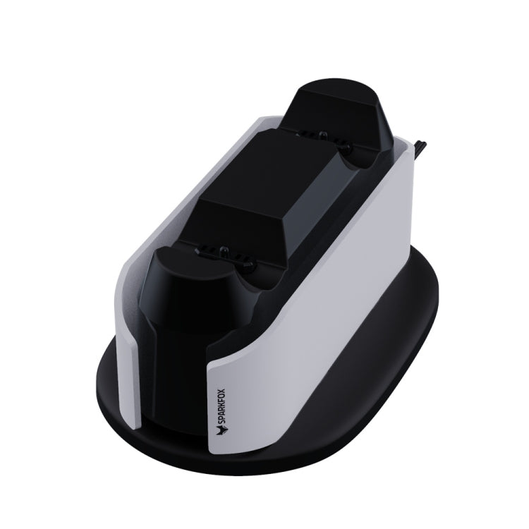 SPARKFOX W20P508 Cargador dual con contactos Cargador de mango inalámbrico para PS5, estilo:, Charger+Data Cable+Charging Plug, Charger+Data Cable