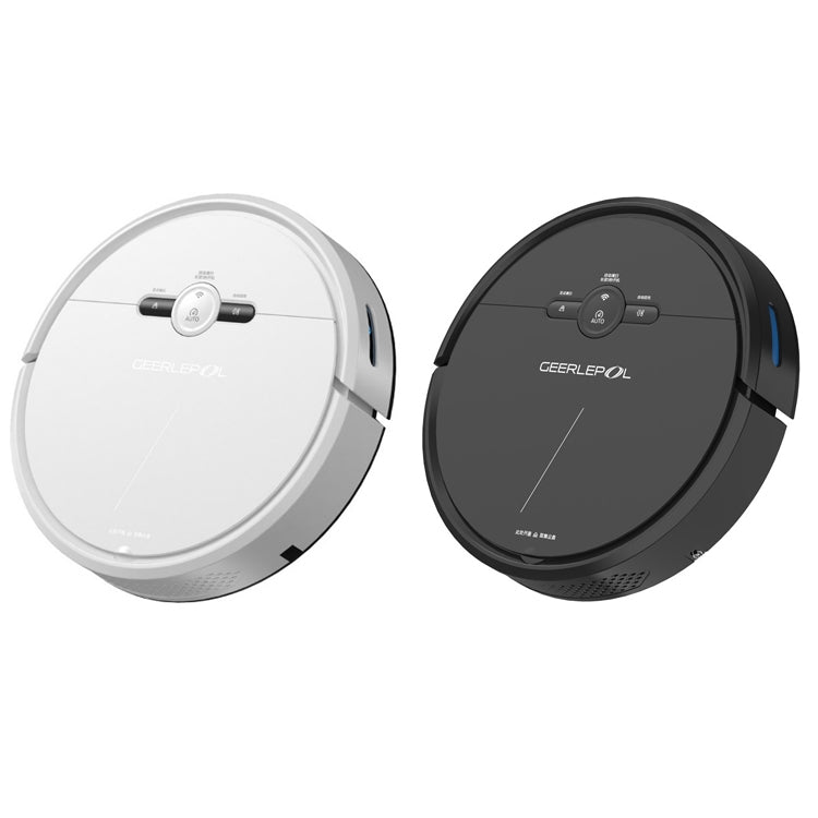 Robot de barrido de recarga automática para el hogar inteligente GEERLEPOL, aplicación de teléfono móvil de soporte de alta configuración, White, Black