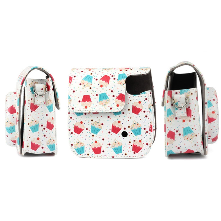 Estuche de cuero PU para cámara de cuerpo completo con correa para FUJIFILM instax mini 9 / mini 8+ / mini 8