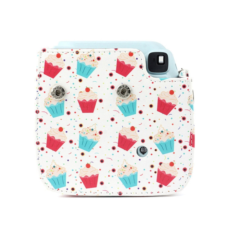 Estuche de cuero PU para cámara de cuerpo completo con correa para FUJIFILM instax mini 9 / mini 8+ / mini 8