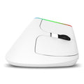 DELUX M618C 6 Teclas 1600 DPI RGB Vertical Ratón Inalámbrico Bluetooth Modo Dual, M618C(White), M618C(Black)