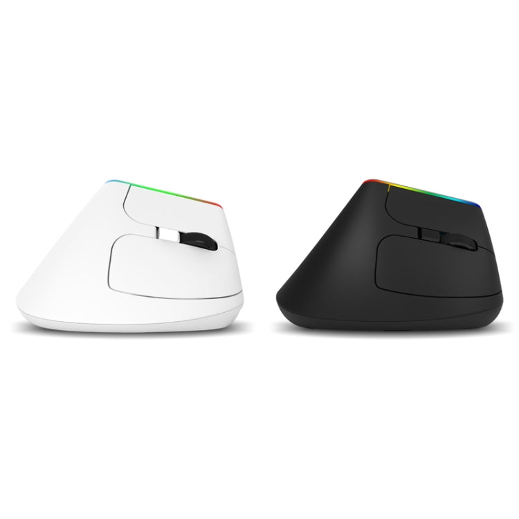 DELUX M618C 6 Teclas 1600 DPI RGB Vertical Ratón Inalámbrico Bluetooth Modo Dual, M618C(White), M618C(Black)