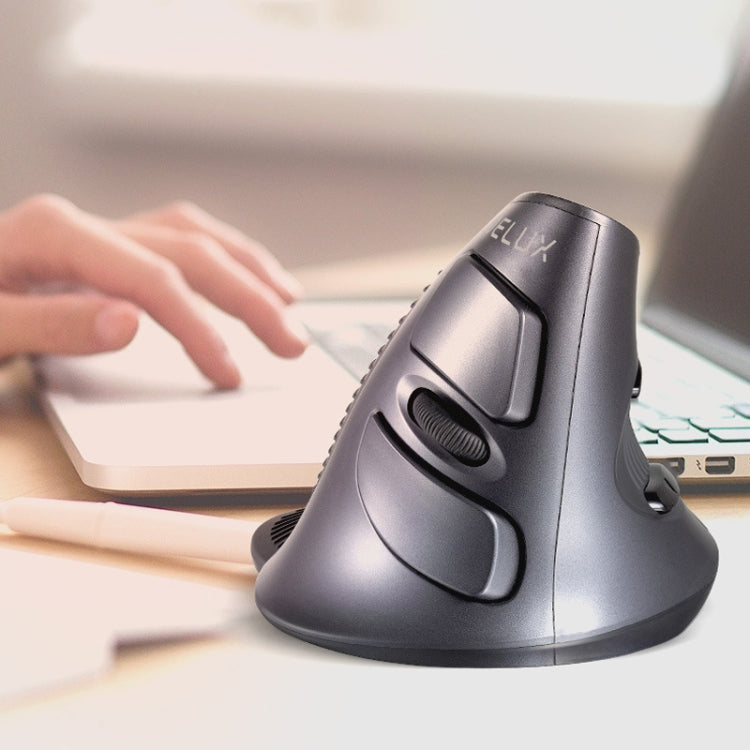 DELUX M618 Ratón inalámbrico ergonómico de caracol vertical de 6 teclas, Wireless