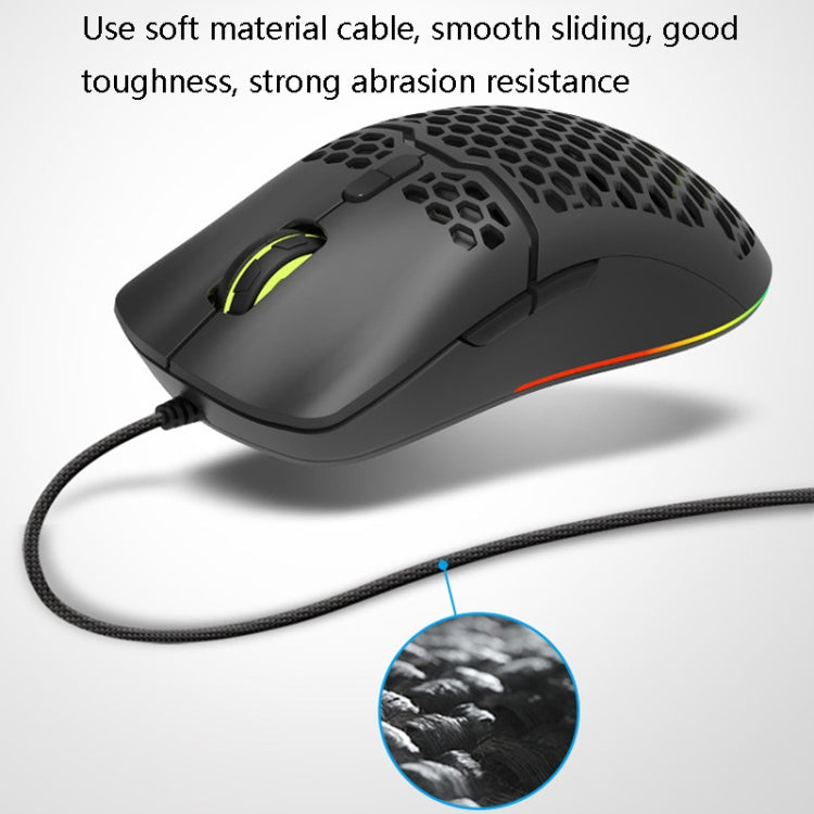 DELUX M700BU Ratón con cable para juegos con 7 teclas, ratón con cable para escritorio, estilo:, 3325 (Support 10000DPI), 3389 (Support 16000DPI)