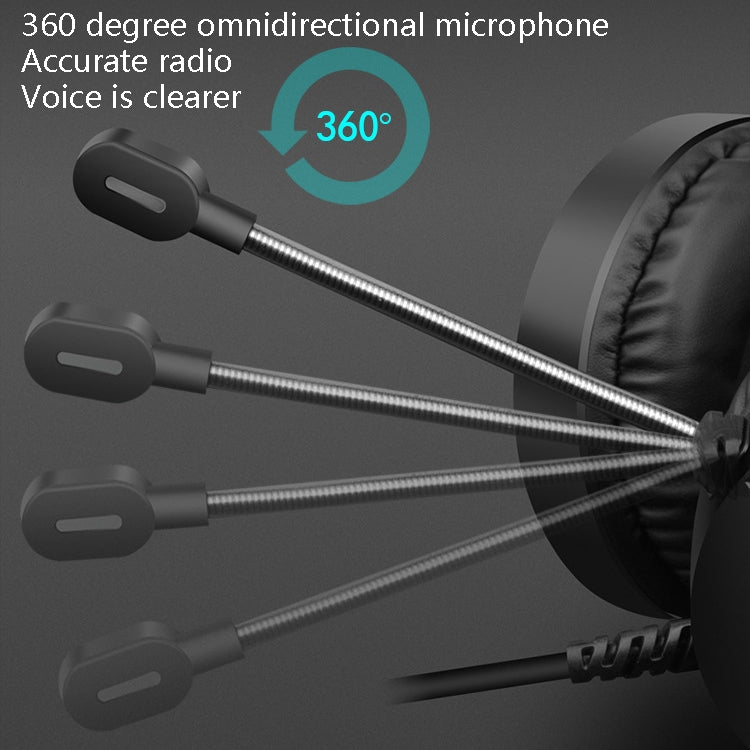 Auriculares Smailwolf AK3 para juegos, auriculares con cable luminosos para computadora de escritorio, estilo:, 3.5mm Double Plug Black, USB Single-plug Black