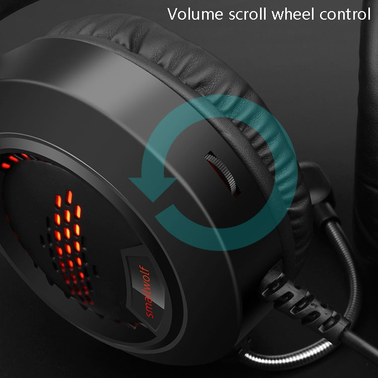 Auriculares Smailwolf AK3 para juegos, auriculares con cable luminosos para computadora de escritorio, estilo:, 3.5mm Double Plug Black, USB Single-plug Black