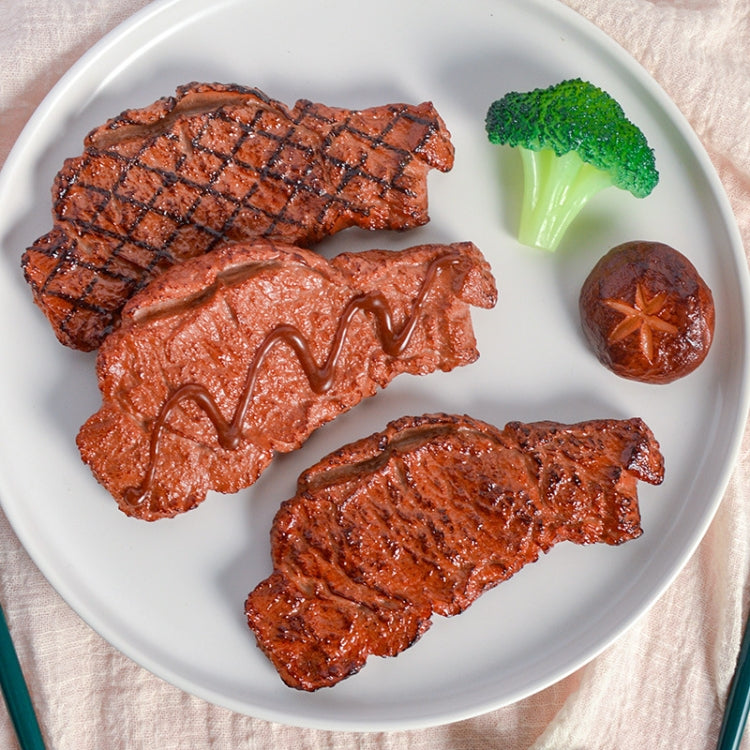 Accesorios de fotografía de modelo de comida de simulación, 1 PC Brushed Steak, 1 PC Fragrant Steak, 1 PC Linger Steak, 2 PCS Chicken Wings, 3 PCS Hot Dog, 3 PCS Squid, 3 PCS Pork Mouth, 3 PCS Poached Egg, 4 PCS Broccoli, 4 PCS Mushroom, 4 PCS Corn    ...