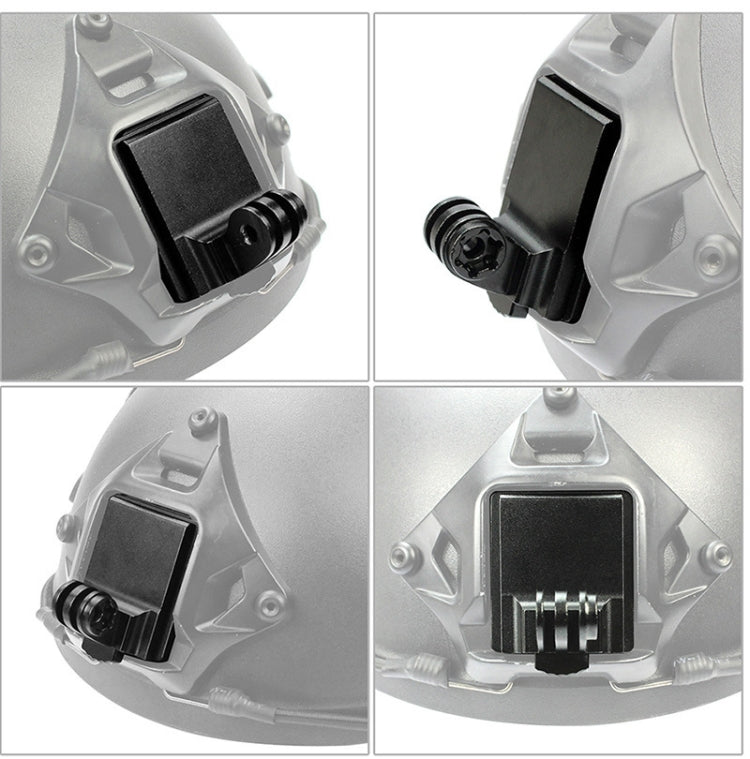 Adaptador de base de casco Soporte fijo Hunting CS NVG para GoPro HERO9 Black /HERO8 Black /7/6/5/5 Session /4 Session /4 /3+ /3/2/1, DJI Osmo Action, Xiaoyi y otras cámaras de acción, Upgraded Version, Classic Version