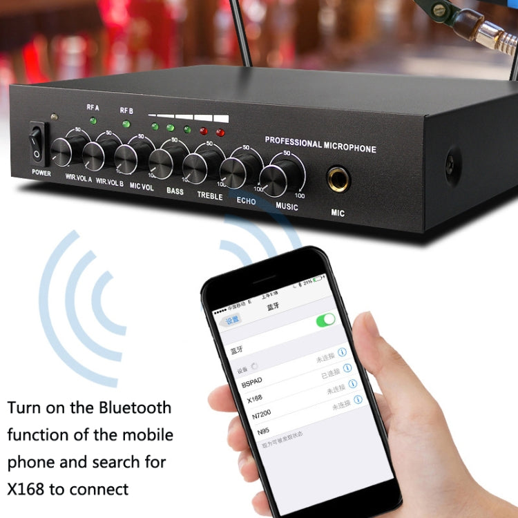 S-16-1 Hogar Smart TV U Segmento Micrófono inalámbrico Bluetooth con reverberación de sintonización 1 en 2, enchufe de EE. UU.