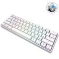 LEAVEN K28 61 teclas Gaming Office Computer RGB inalámbrico Bluetooth + teclado mecánico de modo dual con cable, longitud del cable: 1,5 m, Green Axis (Black), Green Axis (White), Green Axis (Blue), Green Axis (Pink), Red Axis (Black), Red Axis (White)...