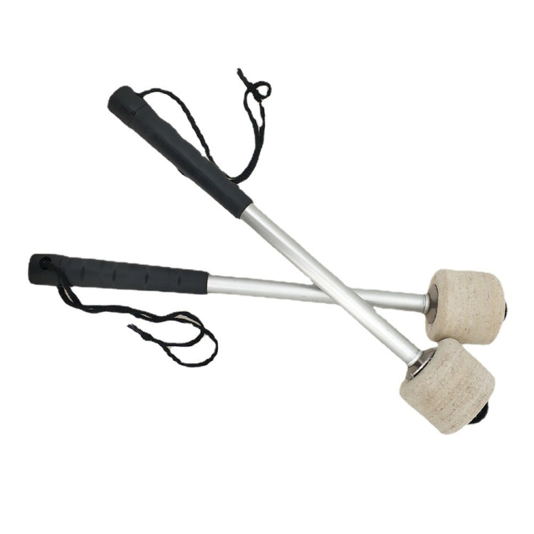 Accesorios de percusión Fieltro de lana Baquetas antideslizantes de acero inoxidable Práctica para tocar martillos de bombo, Drum Hammers