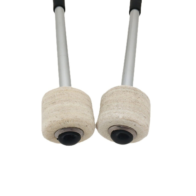 Accesorios de percusión Fieltro de lana Baquetas antideslizantes de acero inoxidable Práctica para tocar martillos de bombo, Drum Hammers