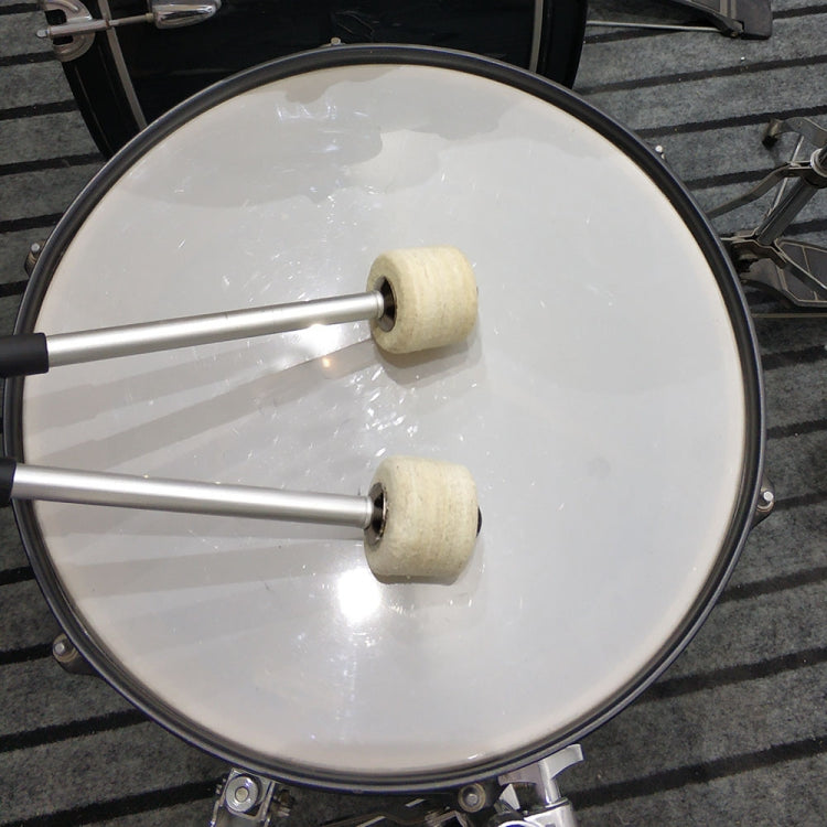 Accesorios de percusión Fieltro de lana Baquetas antideslizantes de acero inoxidable Práctica para tocar martillos de bombo, Drum Hammers