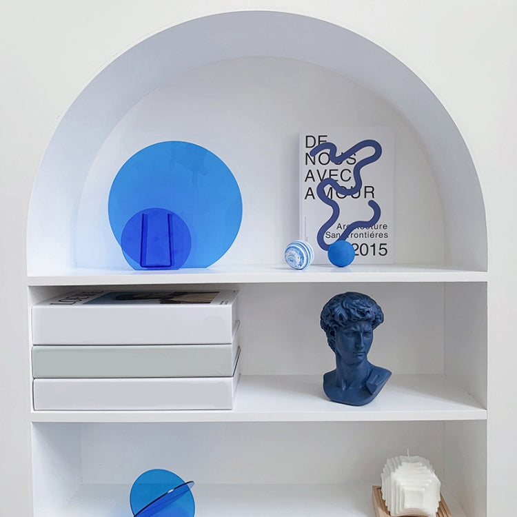 Accesorios para fotos de adorno de fondo de estudio, Translucent Blue Round Sheet, Translucent Blue Cross Circle, Blue Round Acrylic Ornament, Blue Square Acrylic Ornament, Acrylic Clock, Translucent Acrylic Clock, Blue Ball Rubik Cube, Blue Plaster   ...