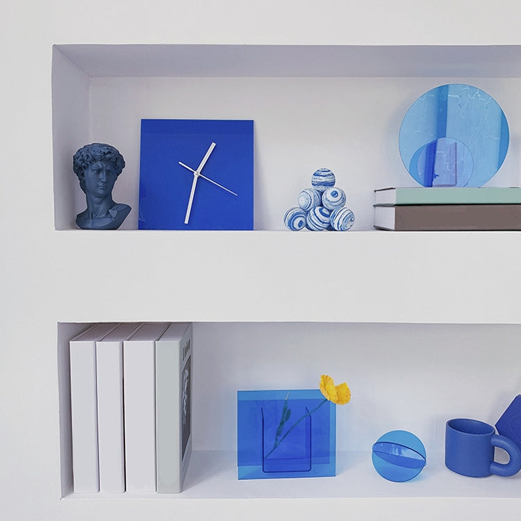 Accesorios para fotos de adorno de fondo de estudio, Translucent Blue Round Sheet, Translucent Blue Cross Circle, Blue Round Acrylic Ornament, Blue Square Acrylic Ornament, Acrylic Clock, Translucent Acrylic Clock, Blue Ball Rubik Cube, Blue Plaster   ...