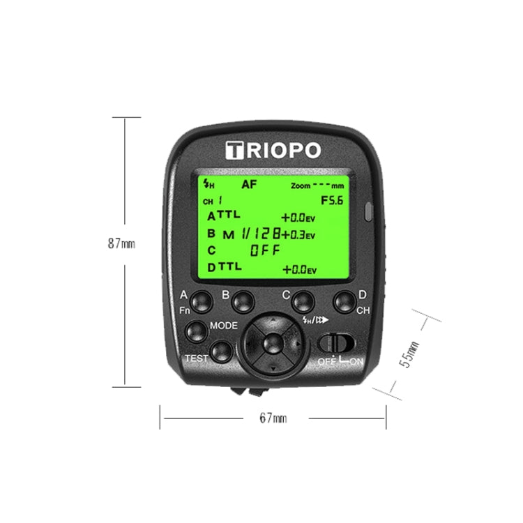 TRIOPO G1 Control remoto TTL Disparador inalámbrico 2.4GHz Transmisor inalámbrico para cámara Canon / Nikon, G1