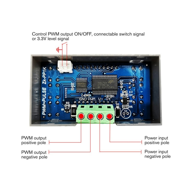 Generador de señal ZK-PP1K PWM 1Hz-150KHz PWM Ciclo de trabajo de frecuencia de pulso Generador de onda cuadrada ajustable
