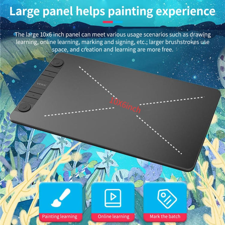 VEIKK VK1060PRO tableta Digital tablero pintado a mano tablero de dibujo electrónico se puede conectar al teléfono móvil, VK1060PRO