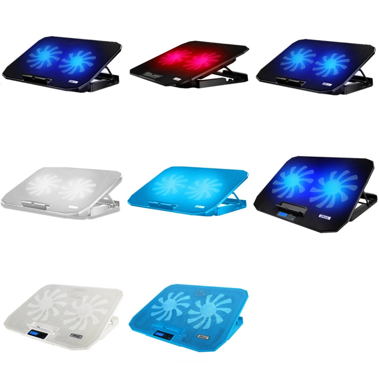 ICE COOREL N106 Soporte de refrigeración para computadora portátil con doble ventilador y radiador de ajuste de base para computadora portátil, Standard Version (Blue Light), Standard Version (Red Light), Luxury Version (Knight Dark)                   ...