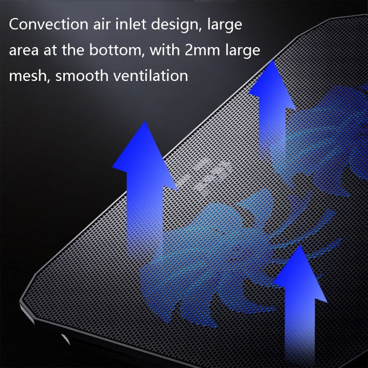 ICE COOREL N106 Soporte de refrigeración para computadora portátil con doble ventilador y radiador de ajuste de base para computadora portátil, Standard Version (Blue Light), Standard Version (Red Light), Luxury Version (Knight Dark)                   ...