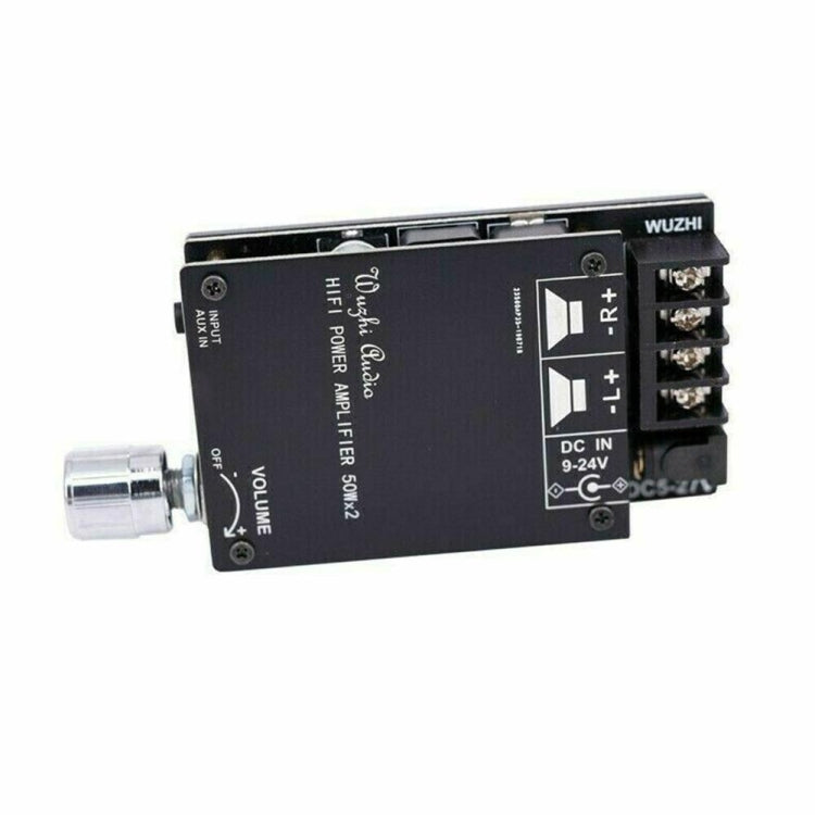 ZK-502C HIFI Inalámbrico Bluetooth 5.0 TPA3116 Placa de Amplificador de Audio de Potencia Digital 50W X 2 Amplificador de AMP Estéreo, ZK-502C With Shell, ZK-502C Without Shell