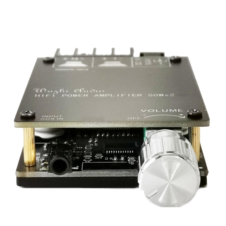 ZK-502C HIFI Inalámbrico Bluetooth 5.0 TPA3116 Placa de Amplificador de Audio de Potencia Digital 50W X 2 Amplificador de AMP Estéreo, ZK-502C With Shell, ZK-502C Without Shell