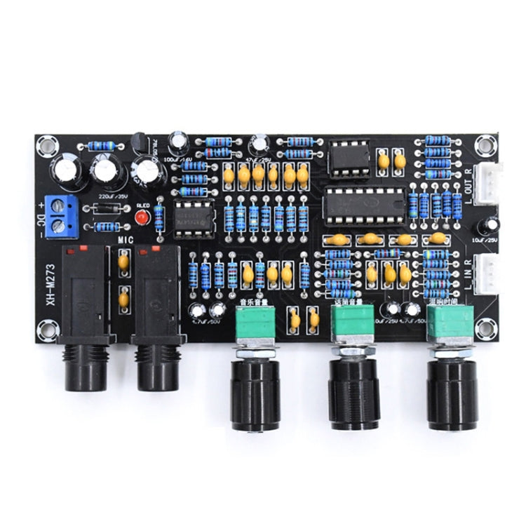 Placa amplificadora de micrófono XH-M273 DC12-24V, placa amplificadora de potencia para cantar canciones K, Reverberation Board