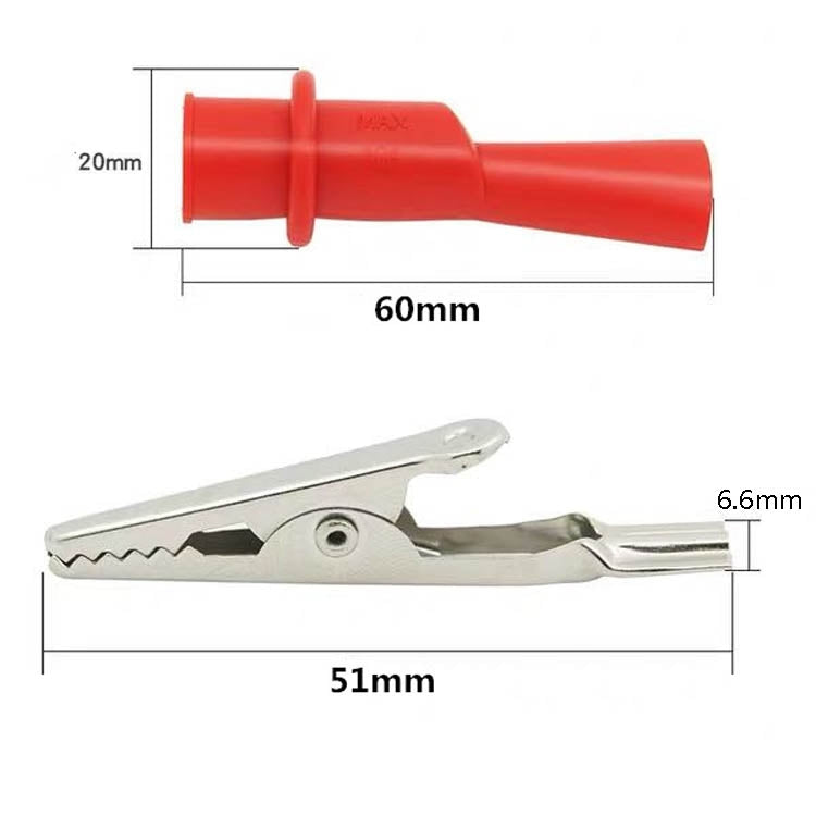 10 pares de multímetro pinza de cocodrilo condensador Clip cubierta pluma accesorios universales conector Clip de prueba