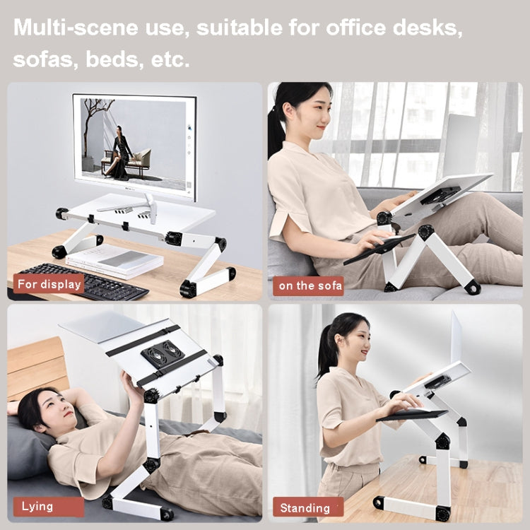 Oatsbasf Escritorio plegable para computadora, soporte para computadora portátil, estante portátil de almacenamiento con elevación plegable, estilo:, L01 White, L01 Black, L01 Red, L02 White, L02  Black, L02 Red