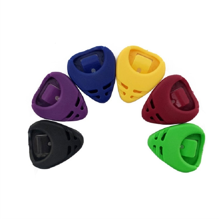 Caja de almacenamiento de ABS de 100 piezas para púa de guitarra, entrega de colores aleatorios, Heart-shaped Pick Box, Large Triangular Pick Box