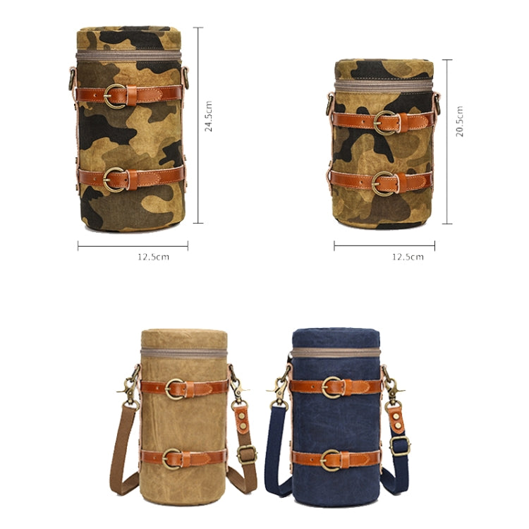 Bolsa de almacenamiento para cámara SLR K-807, bolsa impermeable para forro de fotografía de lona, S (Blue), L (Blue), S (Khaki), L (Khaki)