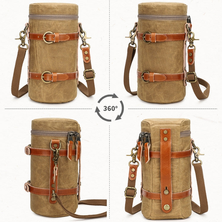 Bolsa de almacenamiento para cámara SLR K-807, bolsa impermeable para forro de fotografía de lona, S (Blue), L (Blue), S (Khaki), L (Khaki)