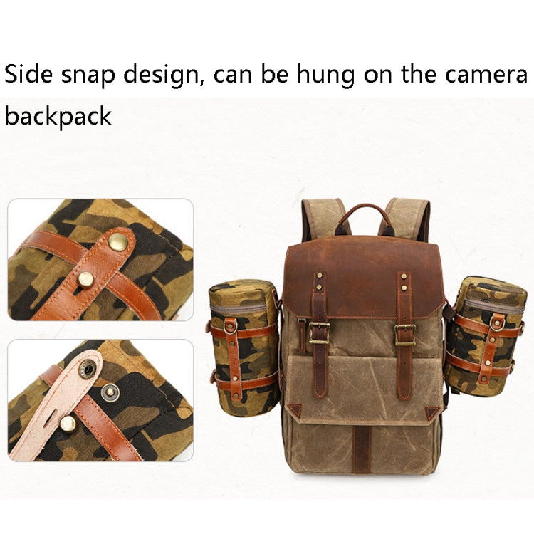 Bolsa de almacenamiento para cámara SLR K-807, bolsa impermeable para forro de fotografía de lona, S (Blue), L (Blue), S (Khaki), L (Khaki)