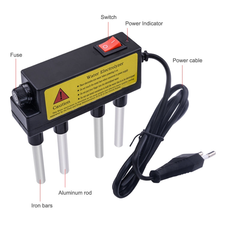 2 uds electrolizador doméstico prueba electrólisis herramientas de agua medidor de nivel de pureza del agua herramienta de prueba de PH probador de calidad del agua