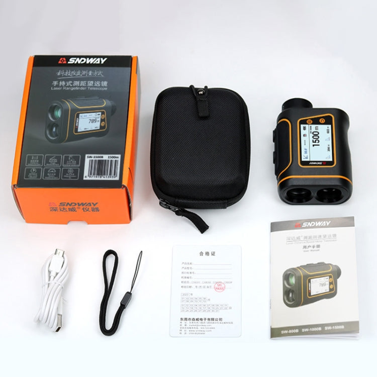 Instrumento de telémetro SNDWAY, telescopio para exteriores, instrumento de medición de Golf, SW800B 800m, SW1000B 1000m, SW1500B 1500m