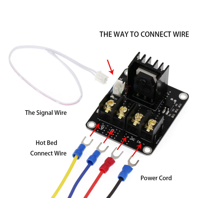 Tablero MOSFET del módulo de expansión de energía de la cama caliente de la impresora 3D para la impresora 3D ANET A8, 2 PCS/Set
