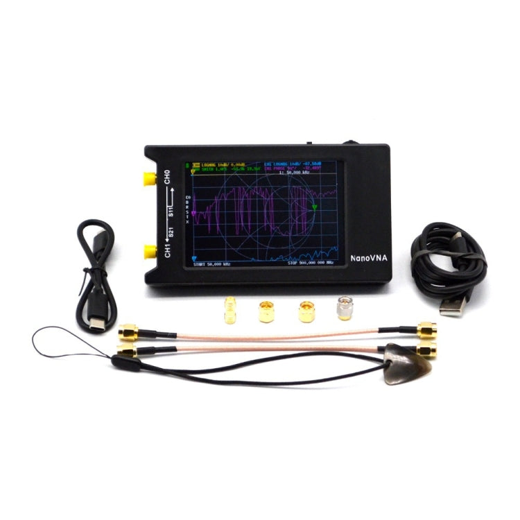 NANOVNA-H Versión mejorada 2,8 pulgadas TFT 50Khz-1,5Ghz Analizador de antena de red vectorial MF HF VHF UHF con ranura para tarjeta SD sin tarjeta, 4 Inch